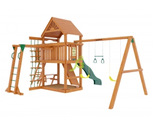 Детская деревянная площадка  Шато с рукоходом (Дерево), серия Premium