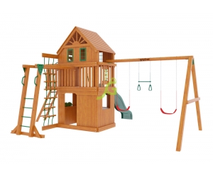 Детская деревянная площадка  Шато с рукоходом 2, серия Premium