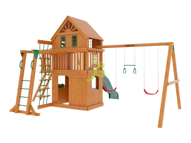 Детская деревянная площадка  Шато с рукоходом 2, серия Premium - купить  в Саратове