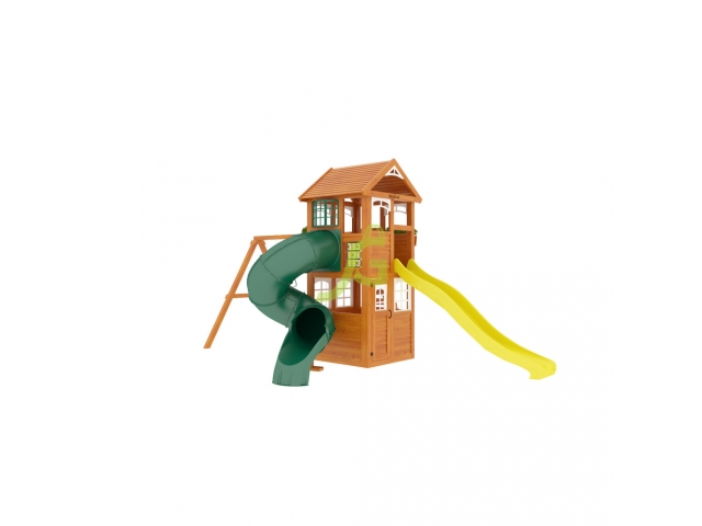Детская деревянная площадка "Клубный домик с трубой Luxe", серия Fast