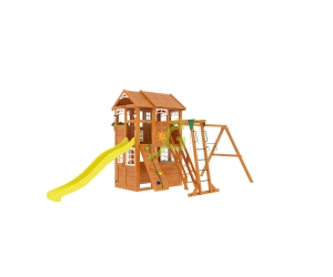 Детская деревянная площадка "Клубный домик 2 с рукоходом Luxe", серия Fast