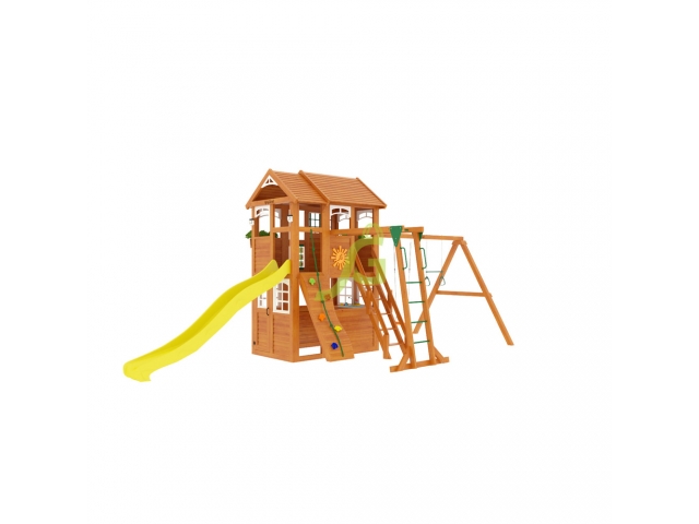 Детская деревянная площадка "Клубный домик 2 с рукоходом Luxe", серия Fast