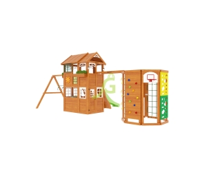 Детская деревянная площадка "Клубный домик 2 с WorkOut Luxe", серия Fast