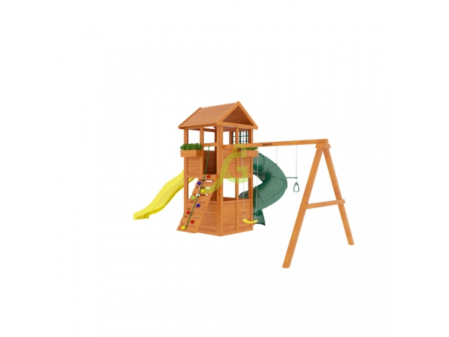 Детская деревянная площадка "Клубный домик с трубой", серия Fast