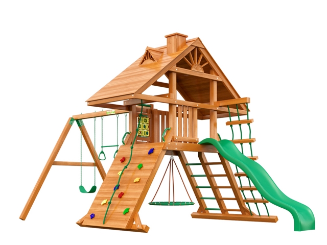 Детская площадка для дачи Крепость (Дерево), серия Premium