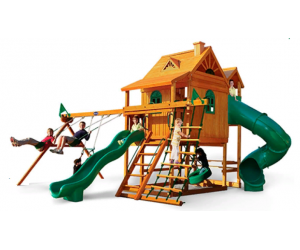 Детская деревянная площадка «Горный дом Делюкс»