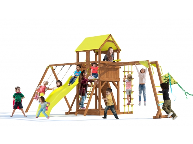 Детская деревянная площадка для дачи "Версаль с рукоходом", модель 2023 г.