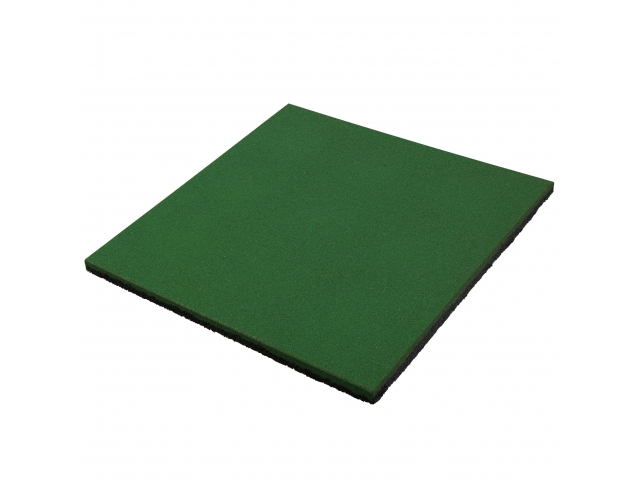 Резиновая плитка 500х500х20 мм. Зеленая